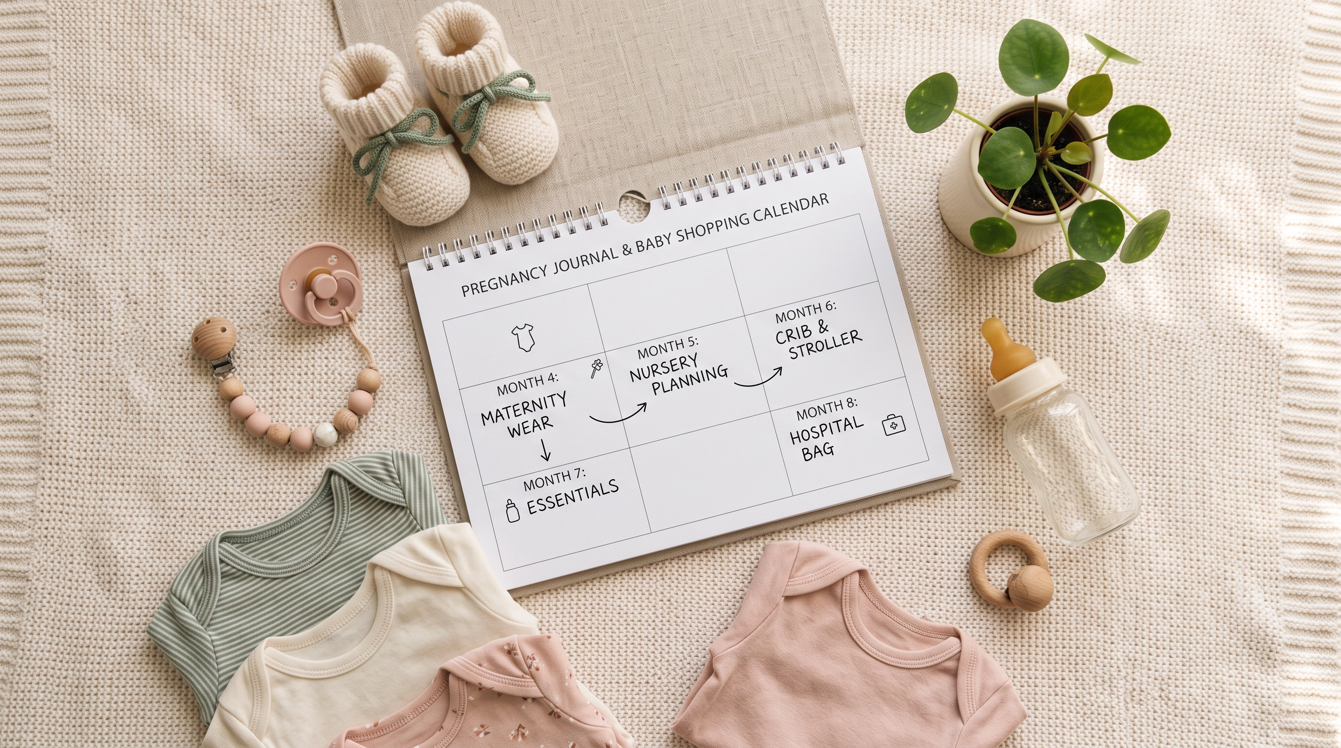 Calendario degli acquisti per il bebè mese per mese: cosa comprare e quando?
